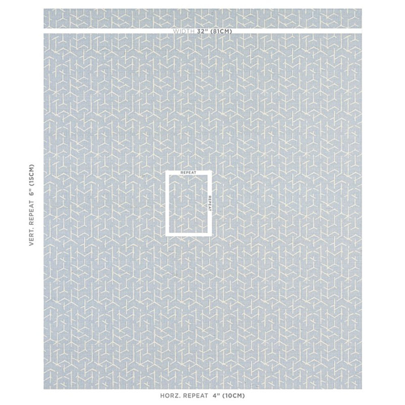 Coleridge Wallpaper, Chambray