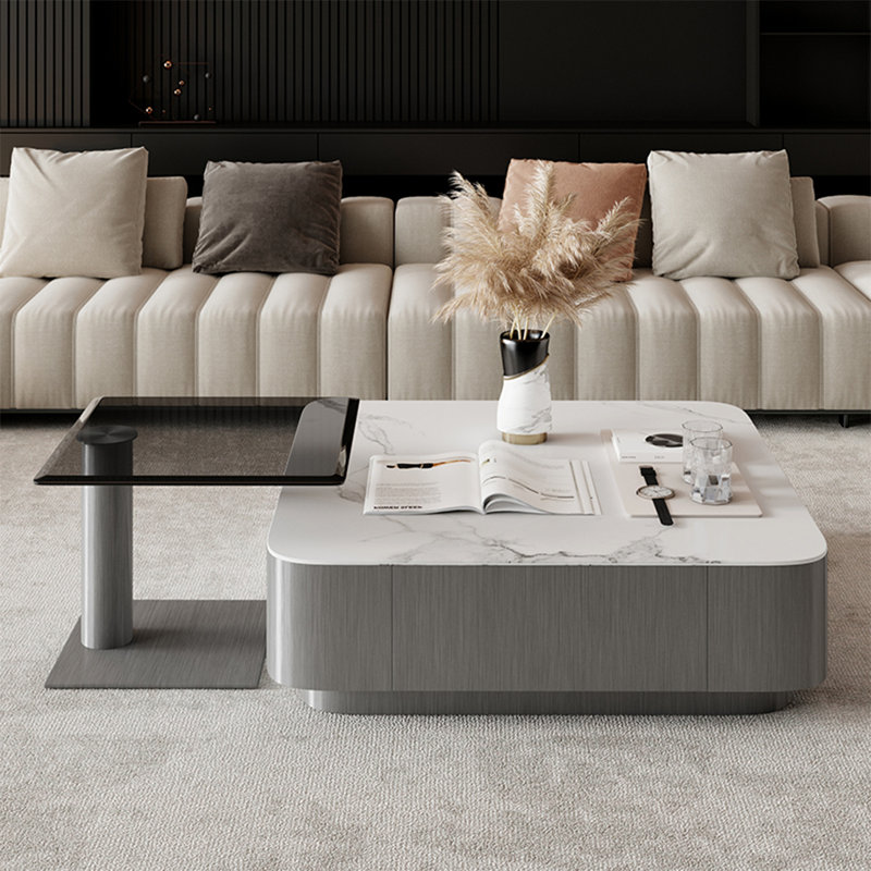 Italian square stone coffee table