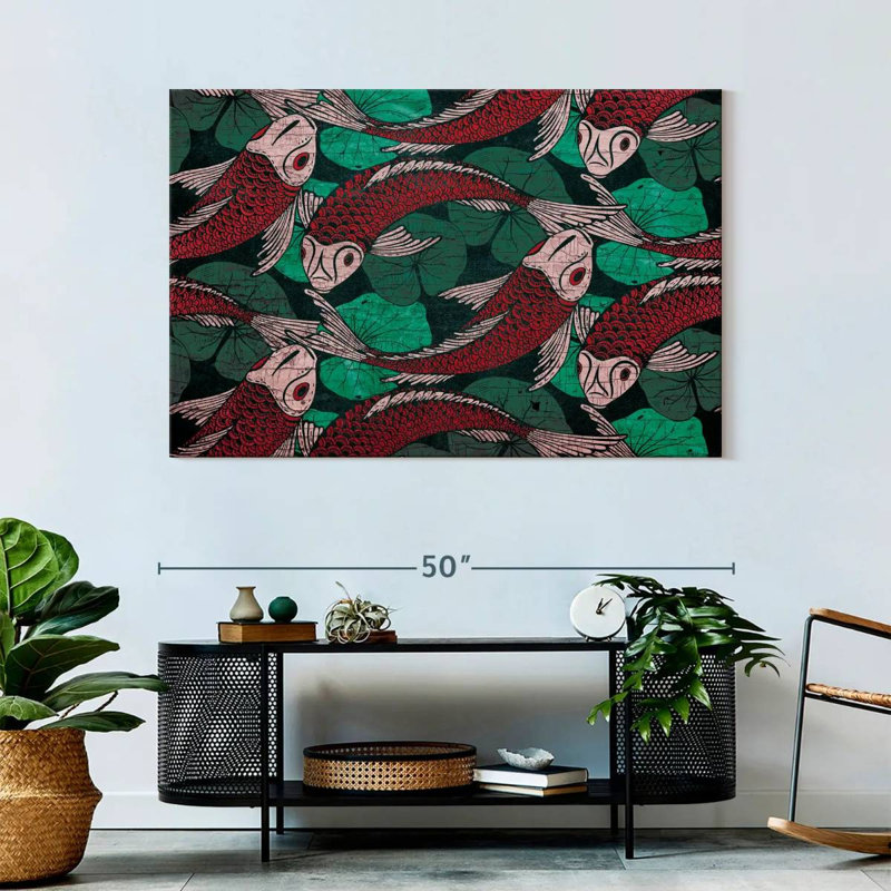 Brampt Japanese Koi Fish Pond, 32" H x 48" W