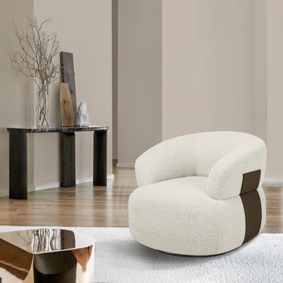 Kieon 33'' Wide 360 Degree Swivel Modern & Comfort Barrel Chair