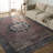 Beesley Machine Washable Blue/Dark Brown Rug-1855780301