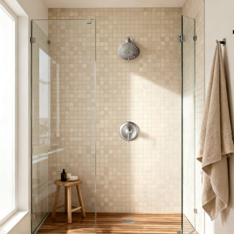 Plaque de recouvrement de robinet de douche à pression équilibrée en nickel brossé, Nickel brossé