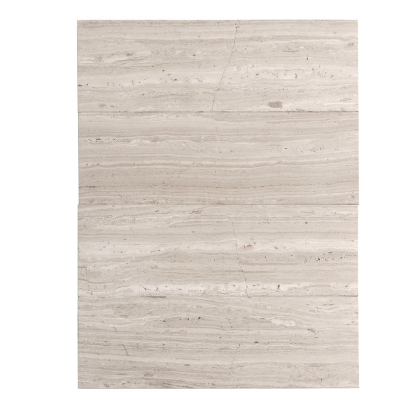 4" X 12" Honed Subway Marble Tile, Wooden Beige