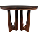 Walnut Grove Extendable Walnut Solid Wood Pedestal Dining Table