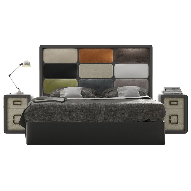Ensemble de chambre à coucher tapissier Annalya, Mat, Grand