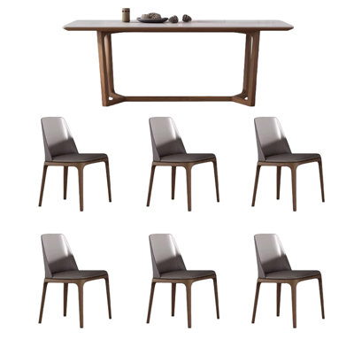 Concevez l'ensemble de table à manger et de chaises Rock The Plate