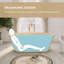 Baignoire autoportante à surface solide de 63 po (beige)