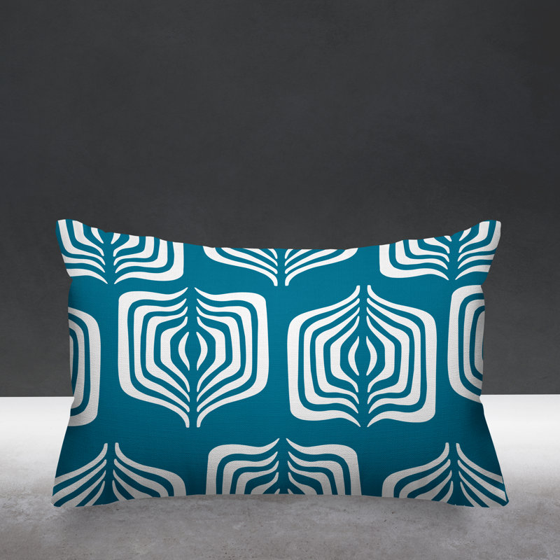 Housse et insert de coussin rectangulaire d'extérieur Dale Tribal, Turquoise