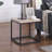 End Table Side Table,Square Wood And Metal Nightstand,Storage Small End Table, For Living Room Bedroom, Natural Oak