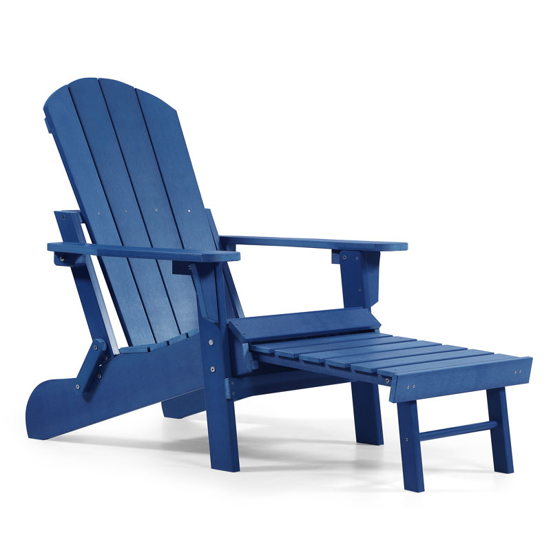 Chaise Adirondack pliante Hurley Morphew, Bleu