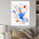 «Abstract Blue Organic Shapes On White», reproduction d'art sur toile géométrique moderne