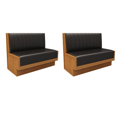 Retro Industrial Style Restaurant Cafe Benches Faux Leather Upholstered Bench