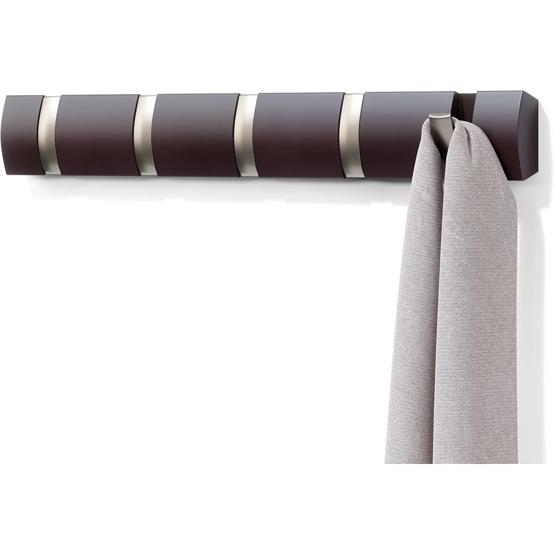 Wall 5 - Hook Coat Rack, Espresso