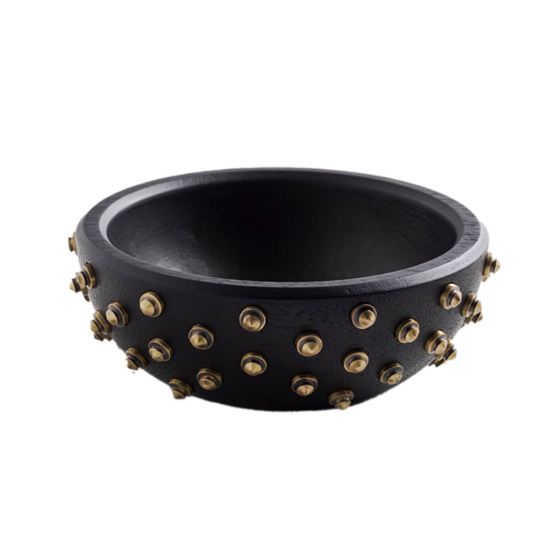 SOULFUL OBJECTS Handmade Decorative Bowl, Black/Gold