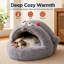Niche pour chat à capuchon anti-anxieux avec fond antidérapant pour chats d'intérieur et petits chiens Monster-131499566-131499568