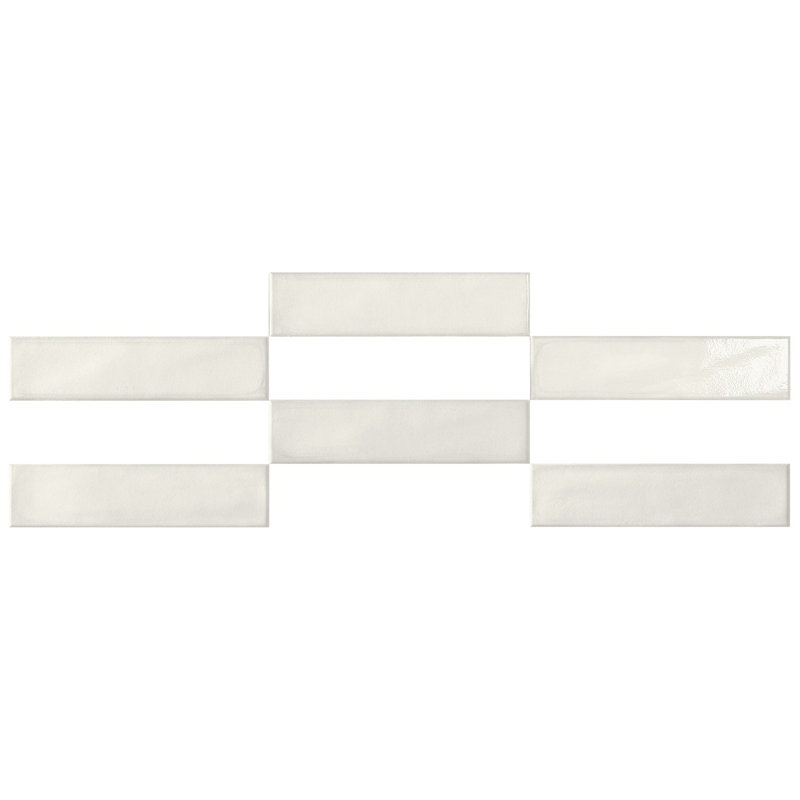 Carrelage mural en porcelaine polie 3,93 po x 15,74 po Stacy Garcia Olimar (7,74 pieds carrés / caisse), Bianco