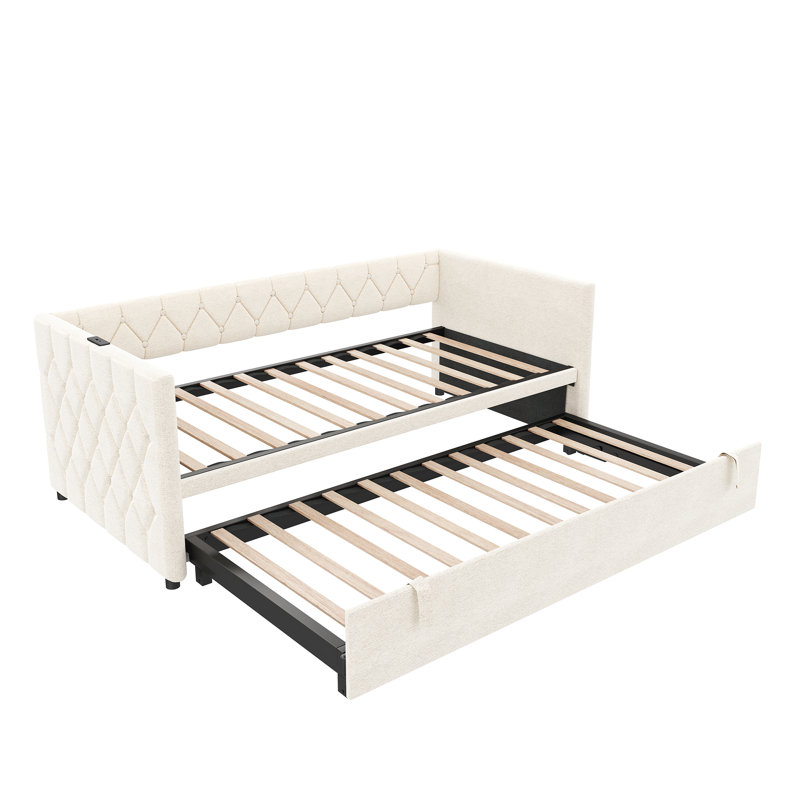 Bed, Beige