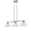 Luminaire suspendu en forme de dôme à 3 lumières pour îlot de cuisine Drakeford-626184612-626184618