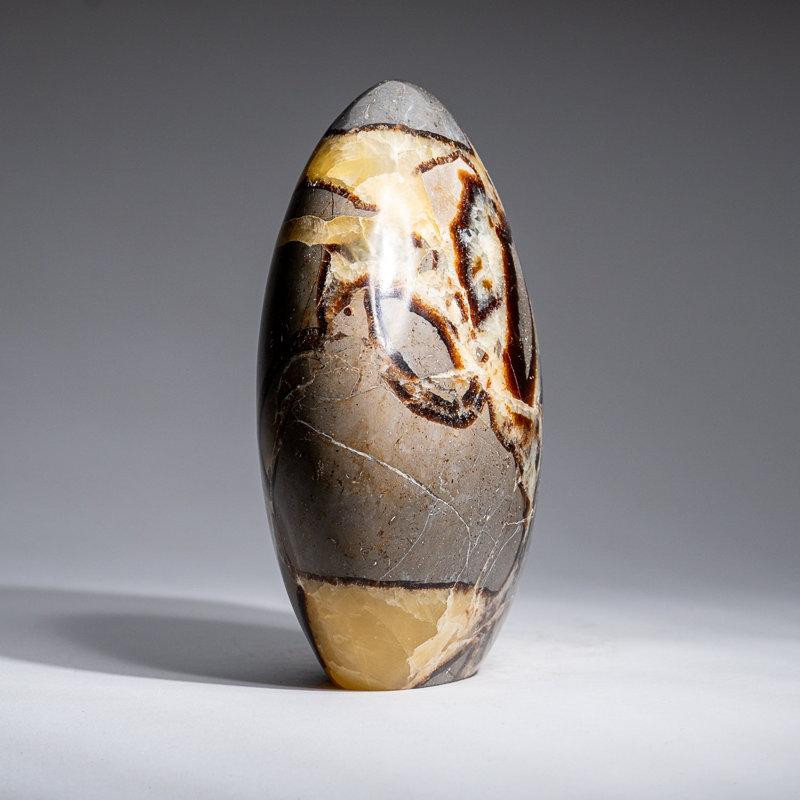 Polished Septarian Freeform from Madagascar (2.3 Lbs), 5" H x 4" W x 2.5" D