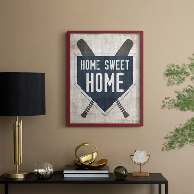 Home Sweet Home Base Framed Print - Solid Wood