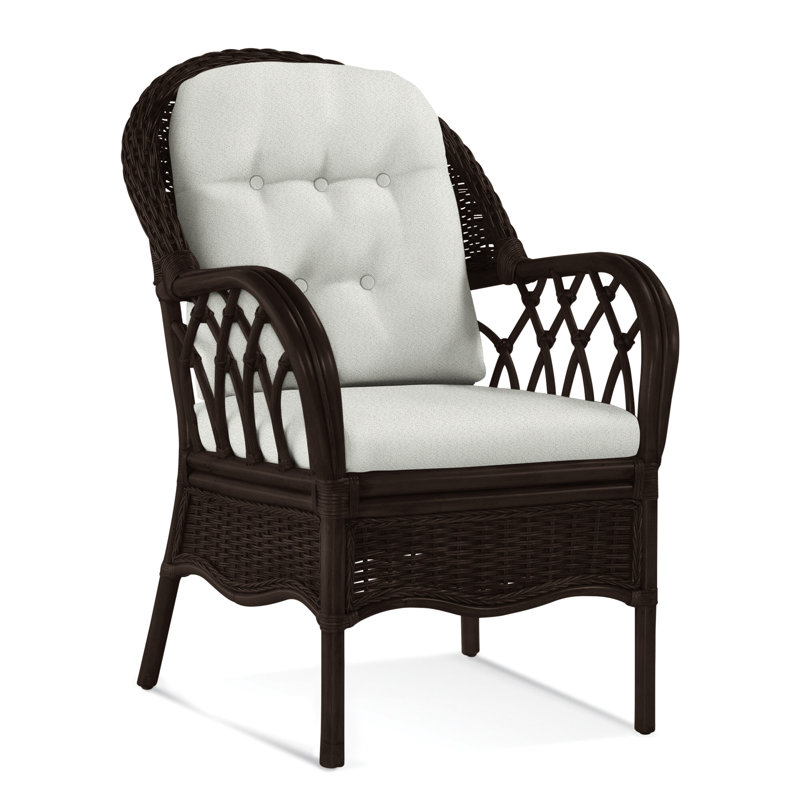 Chaise avec accoudoirs rembourrée Everglade, Java, Rayures perle; 0206-85