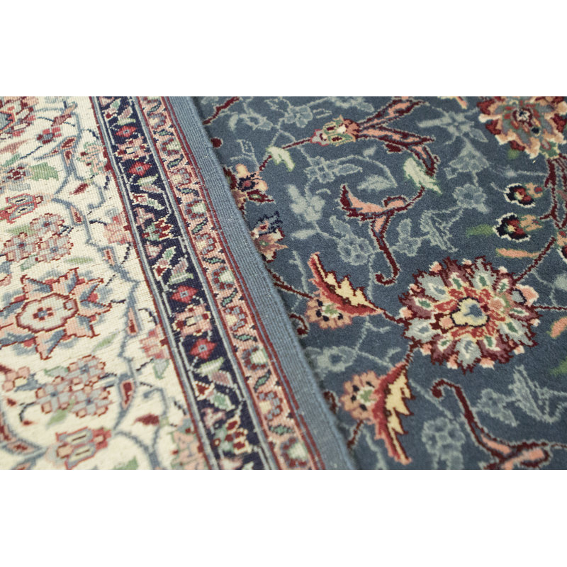 Tapis gris anthracite de haute qualité noué à la main