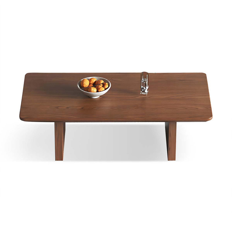 Walnut Solid Wood Rectangular Coffee Table, 15.75" H x 47.24" L x 23.62" W