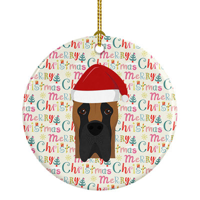 Ornement suspendu Great Dane Merry Christmas