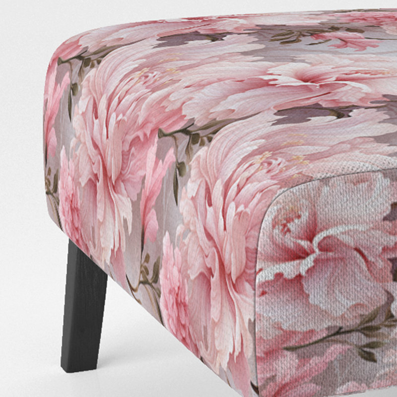 Rustic Victorian Brocade Victorian Pattern - Upholstered Floral Accent Chair Cottage Side Chair