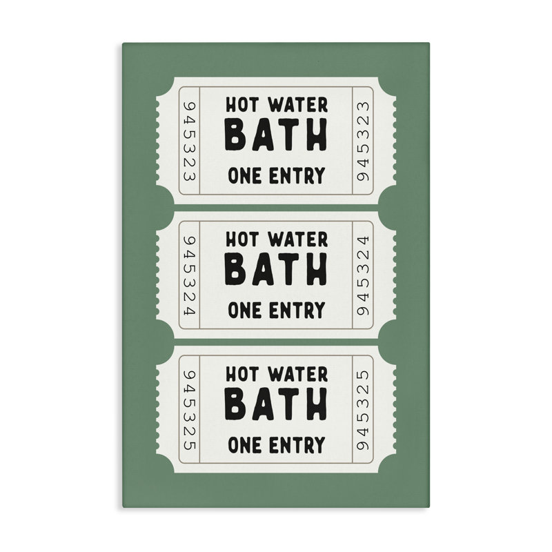 Toile de billets de bain d'eau chaude, design par lettré et doublé, H 24 po x l 16 po