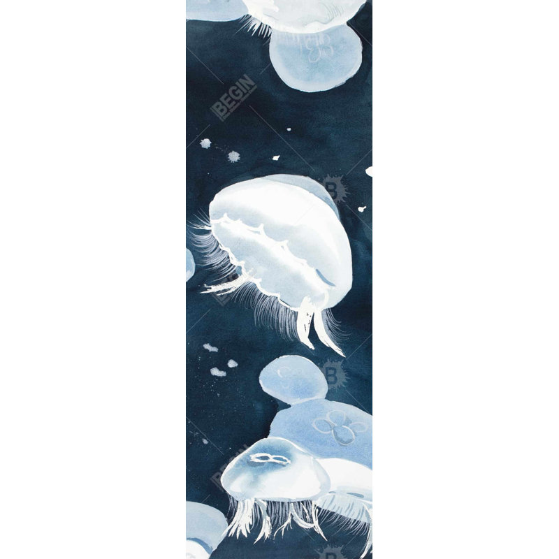 «Jellyfishs» sur toile, H 60 po x l 20 po