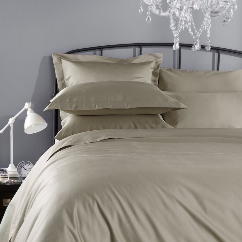 1000 Thread Count Sateen Duvet Cover, Kingsize Duvet Cover, Tan