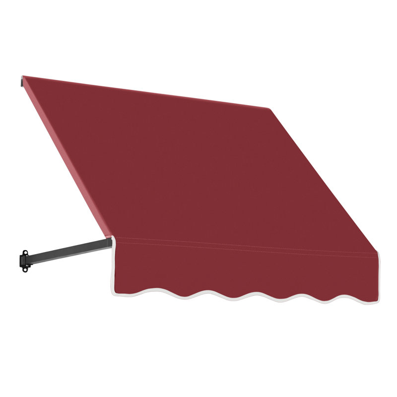Auvent fixe en tissu acrylique rétro Awntech Dallas, H 31 po x l 52,5 po x P 24 po, Bourgogne