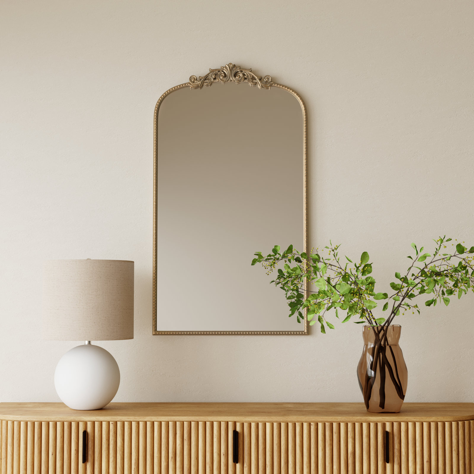 Emmeline 40" Full-Length Mirror, Gold, 42" x 24"