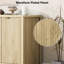 Buffet 55 po cannelé avec rangement, armoire de rangement Farmhouse 4 portes, buffet avec tablettes réglables-957069493