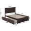 Lit plateforme en bois massif avec pied de lit et lit gigogne Maud-107447637