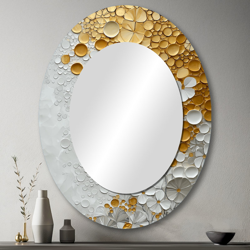 Biochimie de Golden Pure Balance III - miroir mural ovale doré, 43 po x 33 po