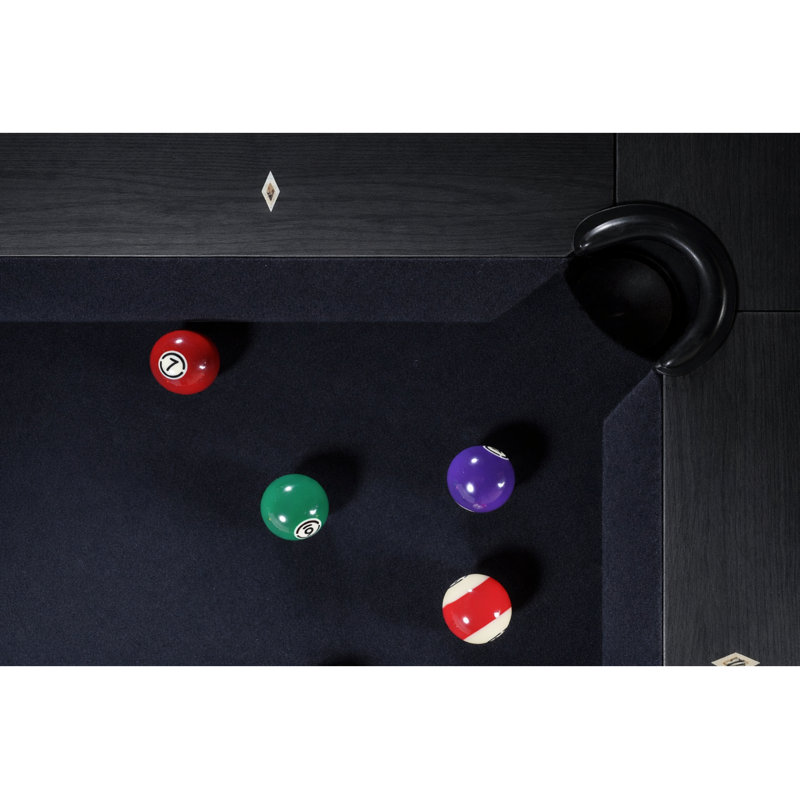 Kaci 8' Slate Pool Table In Black Ash