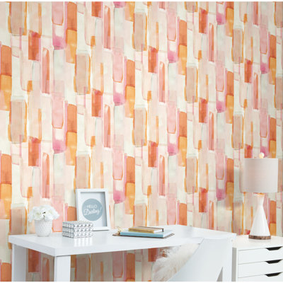 Mr. Kate Watercolor Glass Peel and Stick Wallpaper