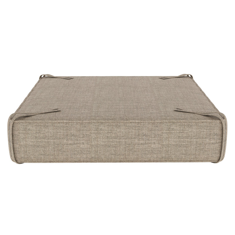 Sunbrella® Outdoor Ottoman Cushion, Cast Shale Sunbrella® Plainweave