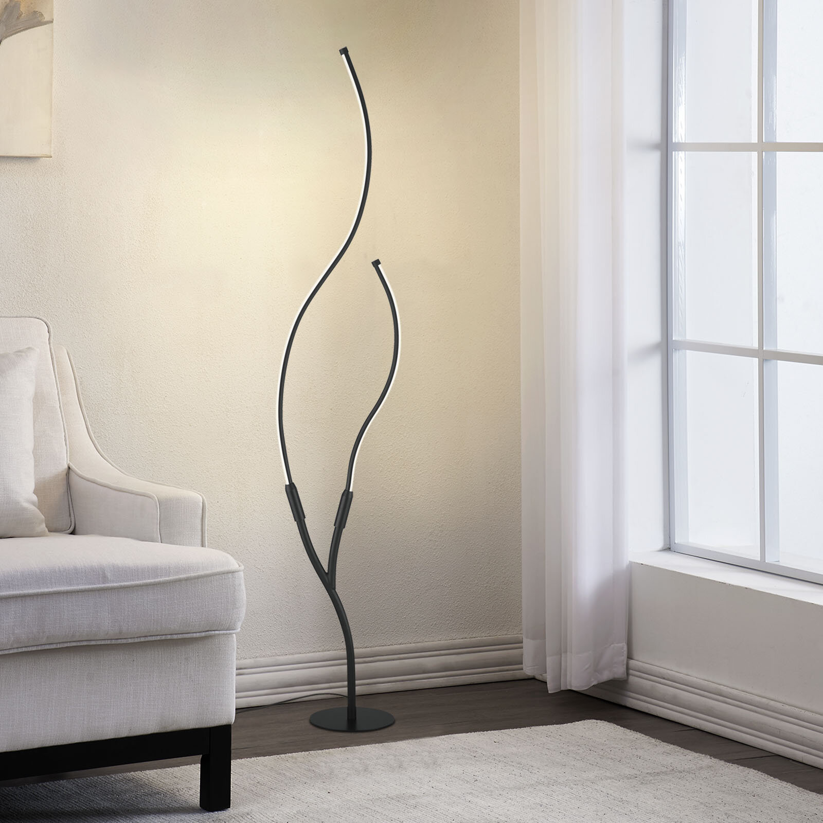 Orren Ellis Topanga 69 LED Torchiere Floor Lamp with Remote Control &  Reviews