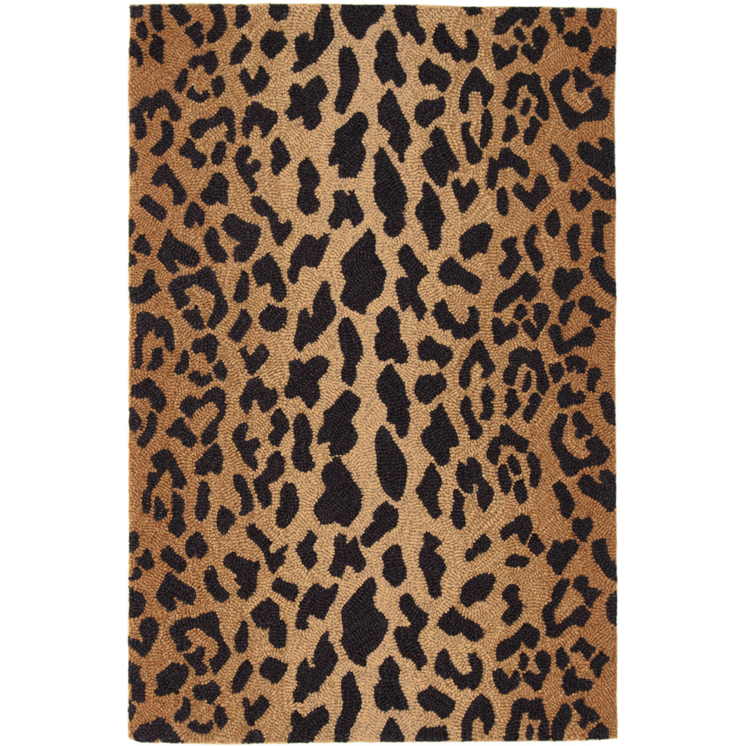 Leopard Hand Micro Hooked Wool Rug Dash and Albert Rugs Rug 