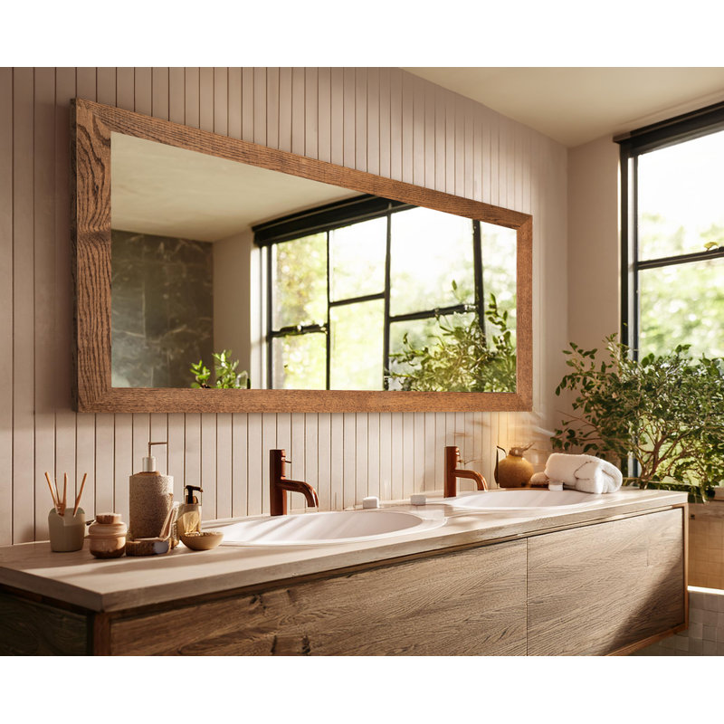 Lark Manor™ Ozark Hardwood Mirror, 33" x 58", Honey