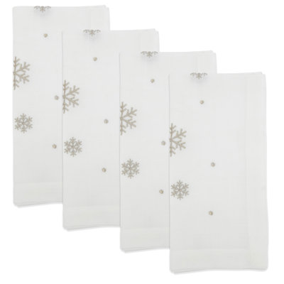 Sniega Collection Polyester No Pattern Square Napkin