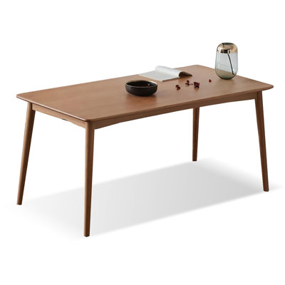 Table de salle à manger rectangulaire en bois massif couleur cerisier