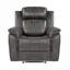 Fauteuil inclinable en microfibre gris neutre pour un salon confortable, style transitionnel