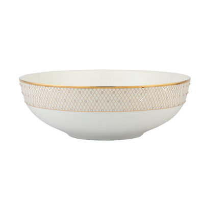 Prouna Princess Gold Bone China Serving Bowl