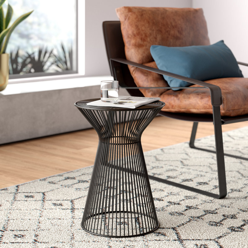 Alberte Modern End Table, Black