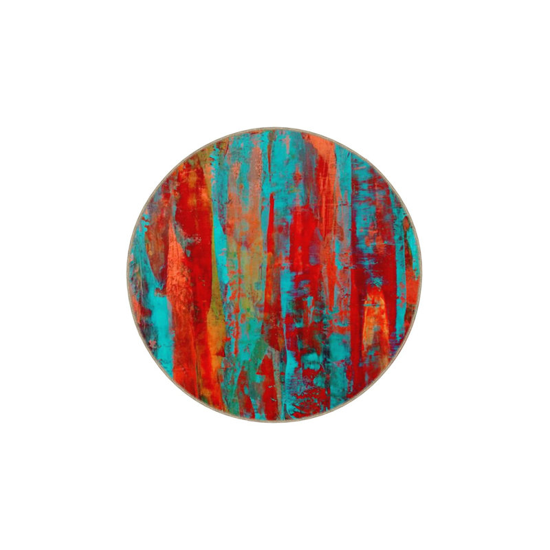 Tapis à motif décoratif moderne lavable à la machine, Sous-tapis carré 3 pi 3 po inclus