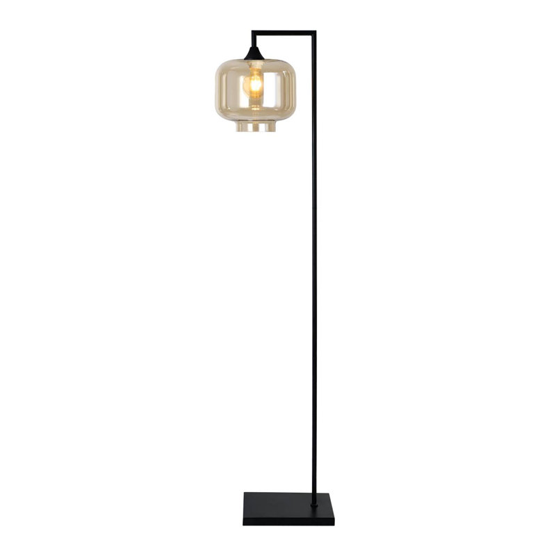 Aethan 155cm Task Floor Lamp, Amber, Black